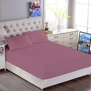 طقم ملاية سرير قطن باستك b555 - كاشمير