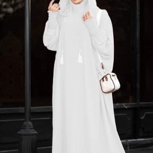 الاسدال المغربي وان سايز - أبيض